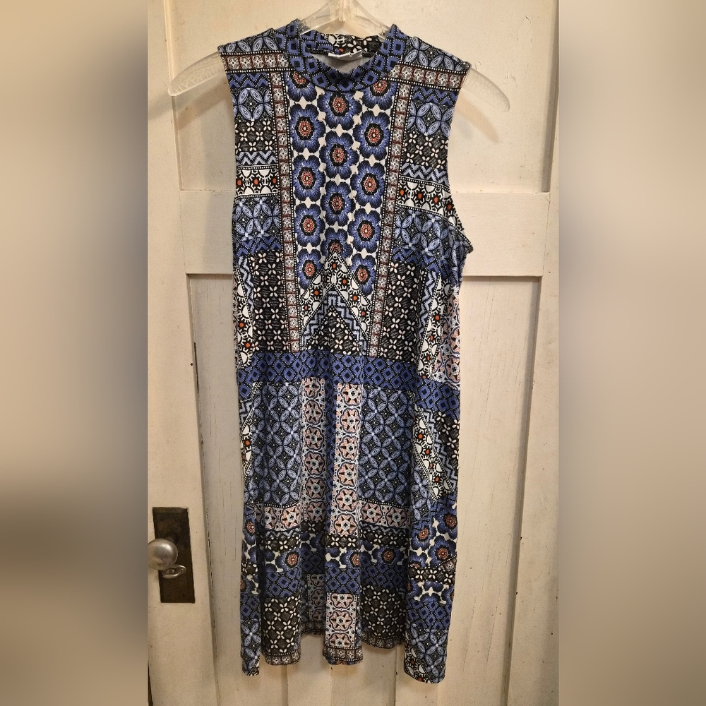 Bohemian Patterned Sleeveless Dress